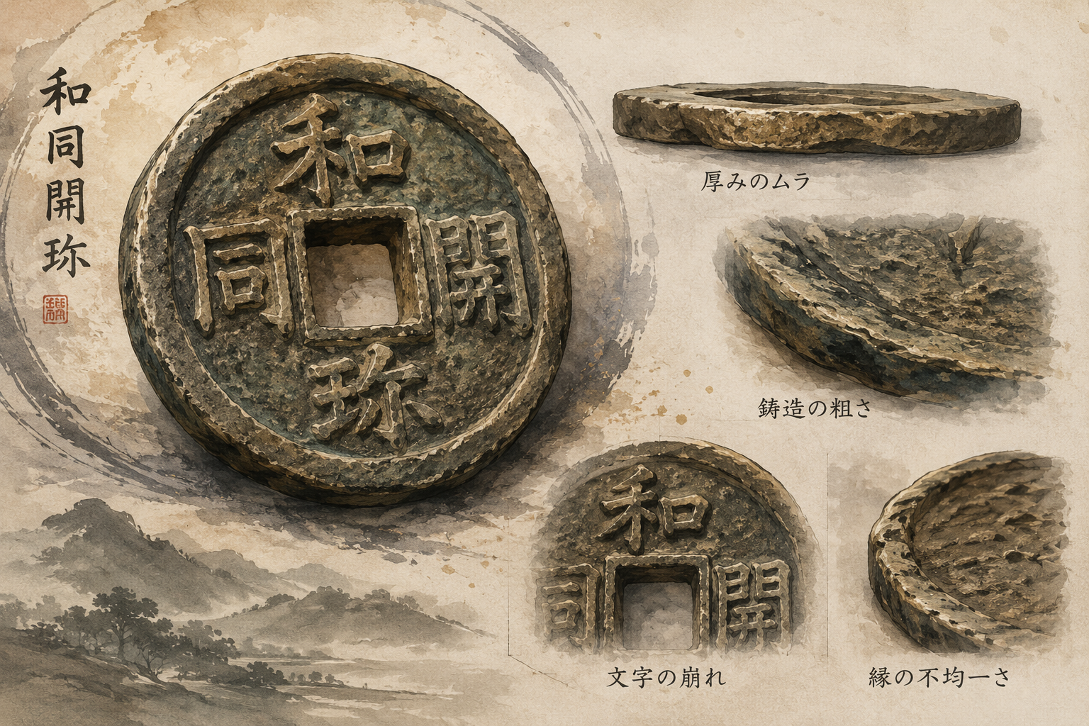 和同開珎が「厚くて雑」に見えるあなたへ｜本物の特徴を見分ける3つのチェック