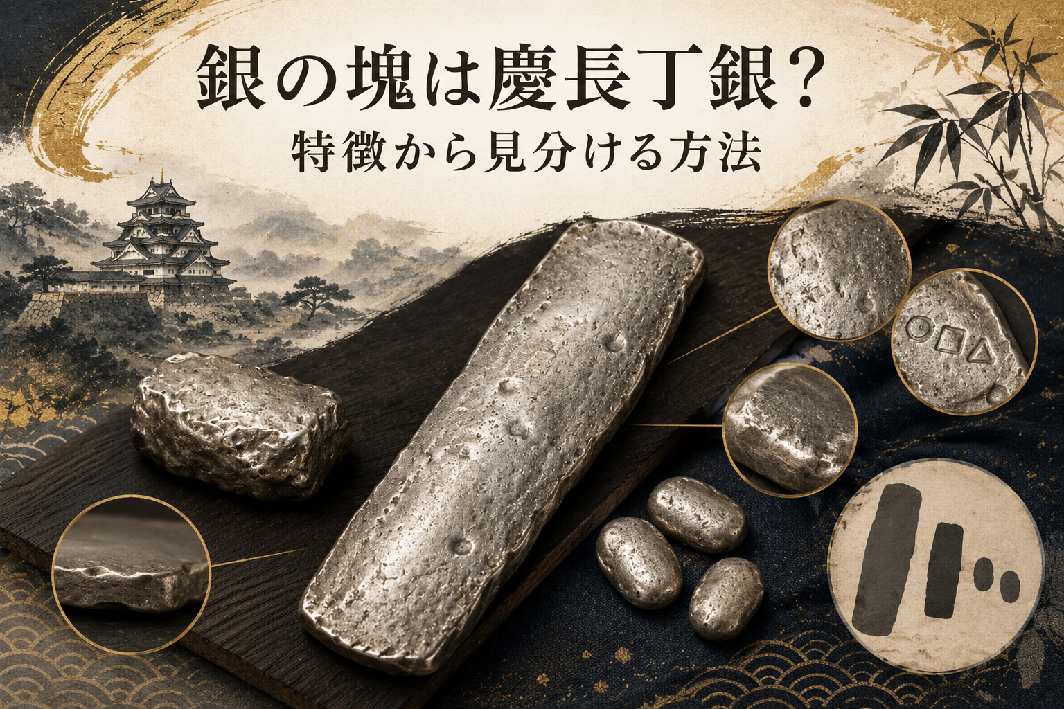 銀の塊は慶長丁銀？特徴から見分ける方法｜本物との違いを鑑定士が解説