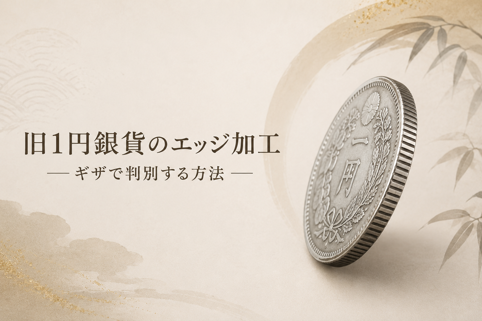 旧1円銀貨のエッジ加工|ギザで判別する方法【打刻精度から本物を見極める】