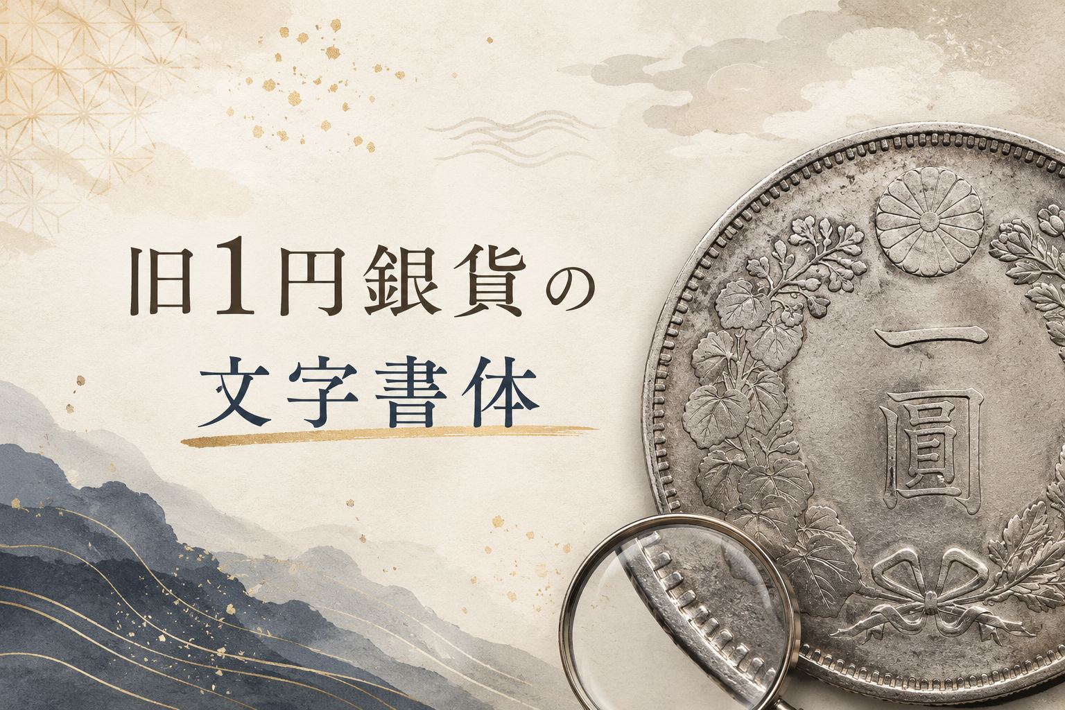 旧1円銀貨の文字書体|細部で見分ける方法と真贋判別のポイント
