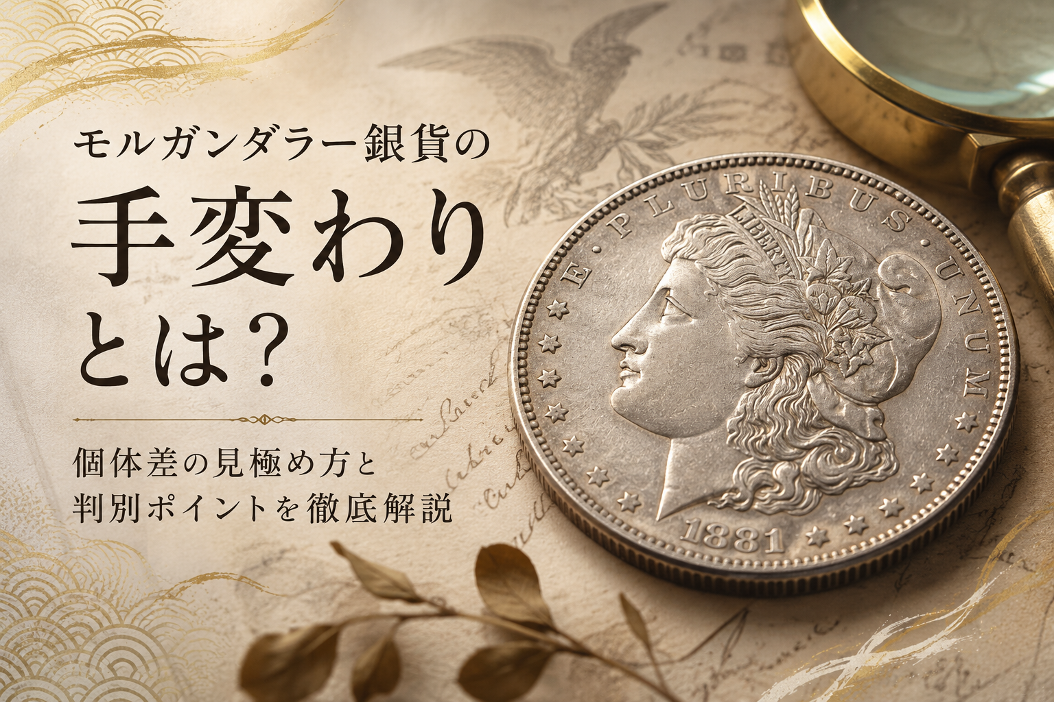 幸運を呼ぶ女神　歴史的貨幣コレクション全9点(銀貨６点) 真正証明書付 モルガンダラー銀貨の女神像｜デザインの見分け方と特徴を徹底解説