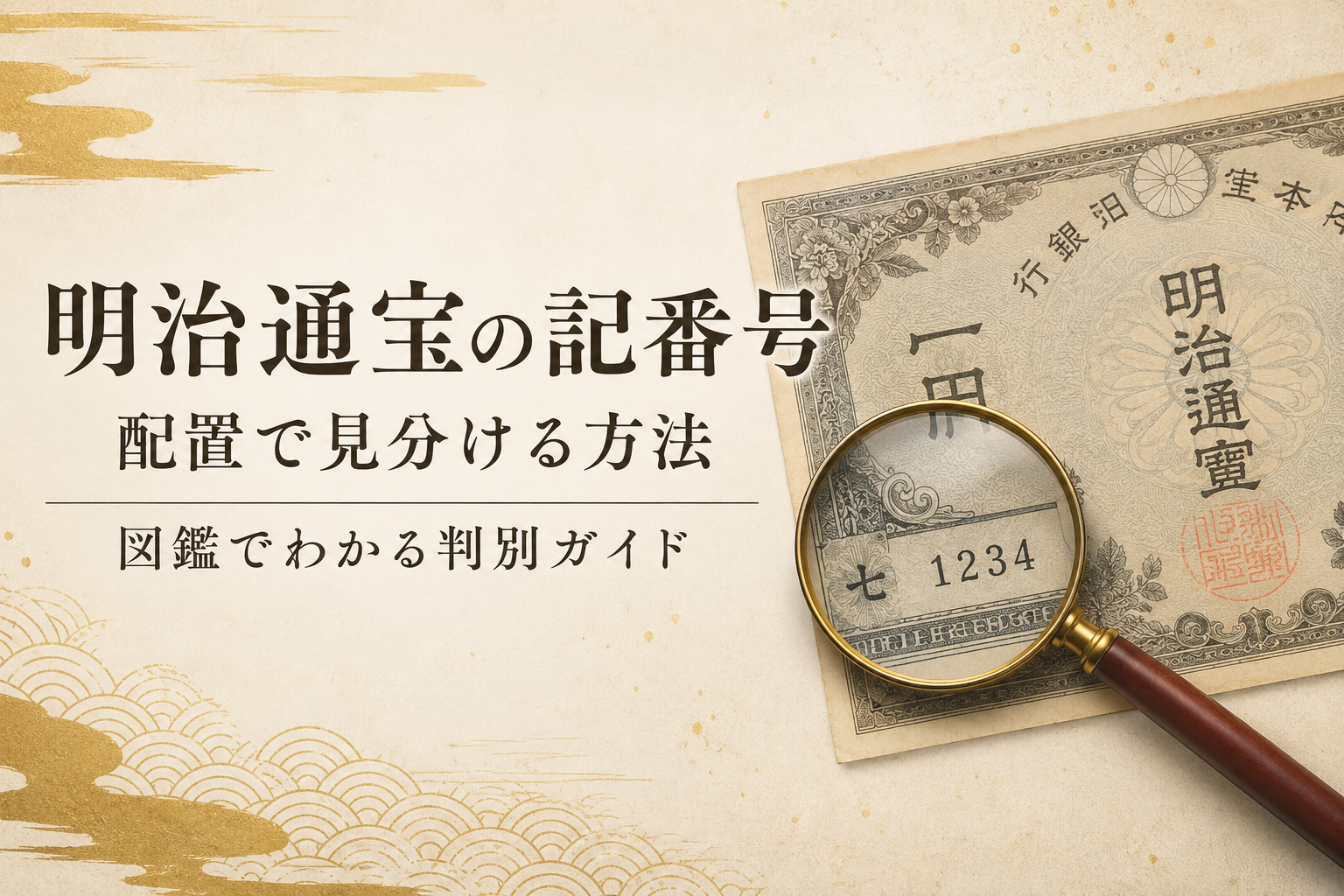 明治通宝の記番号|配置で見分ける方法【図鑑でわかる判別ガイド】