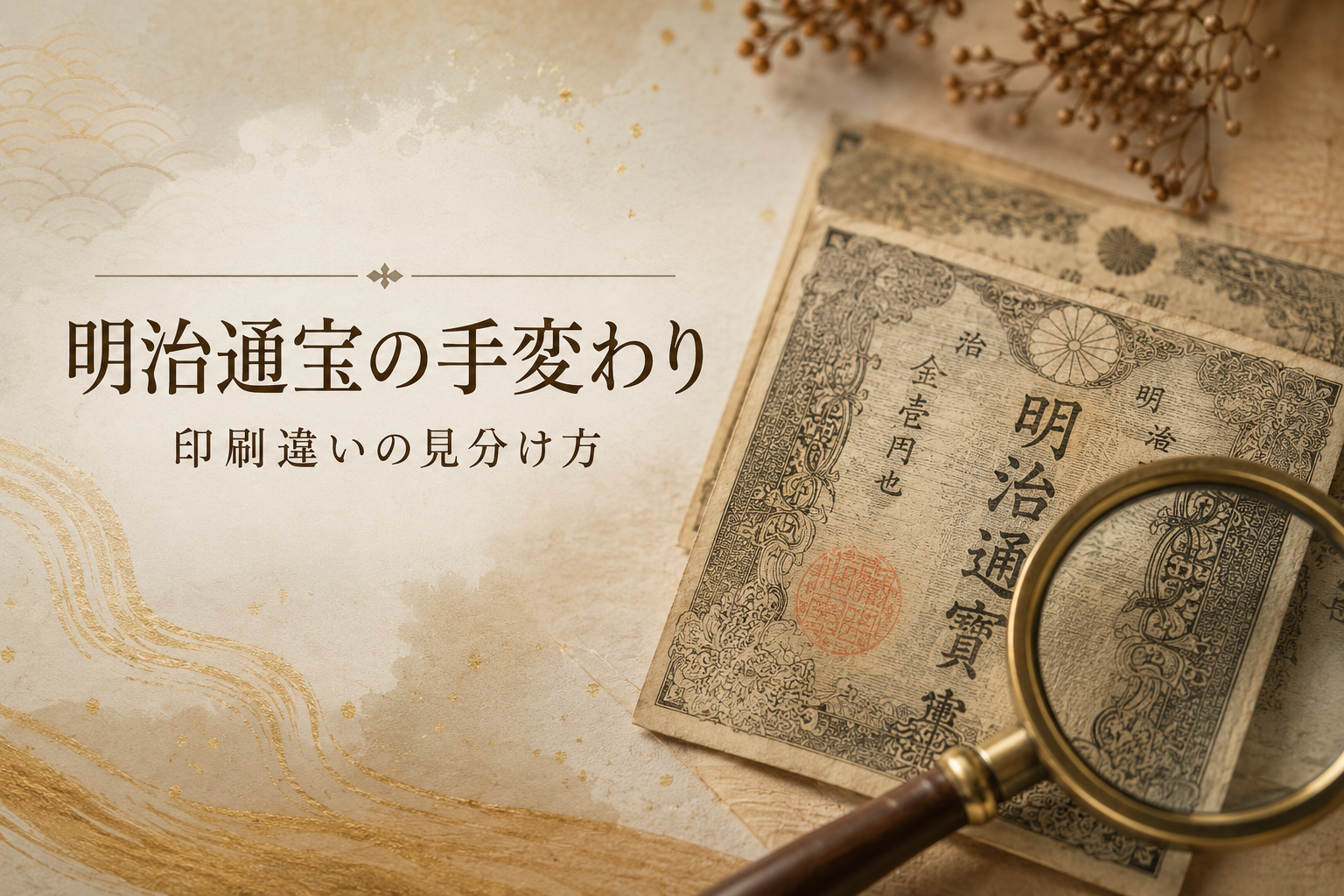 明治通宝の手変わり|印刷違いの見分け方を鑑定士が徹底解説