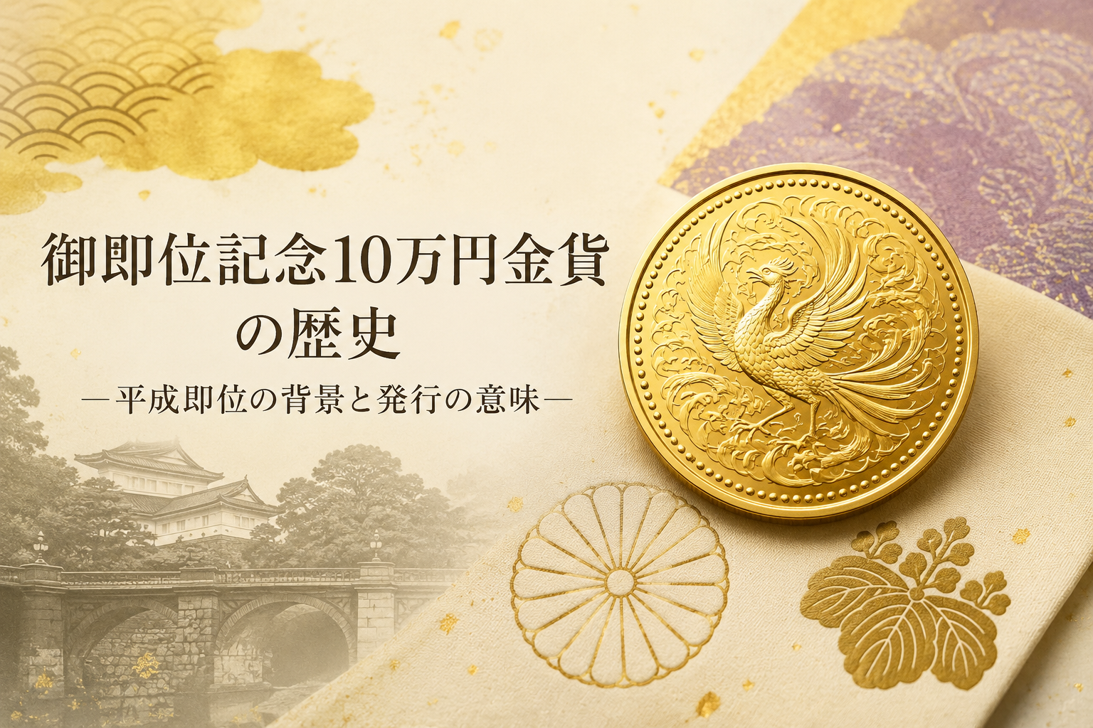 御即位記念10万円金貨の歴史|平成即位の背景と発行の意味を鑑定士が解説