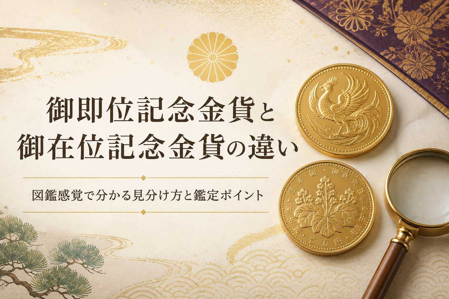 御即位記念金貨と御在位記念金貨の違い|図鑑感覚で分かる見分け方と鑑定ポイント
