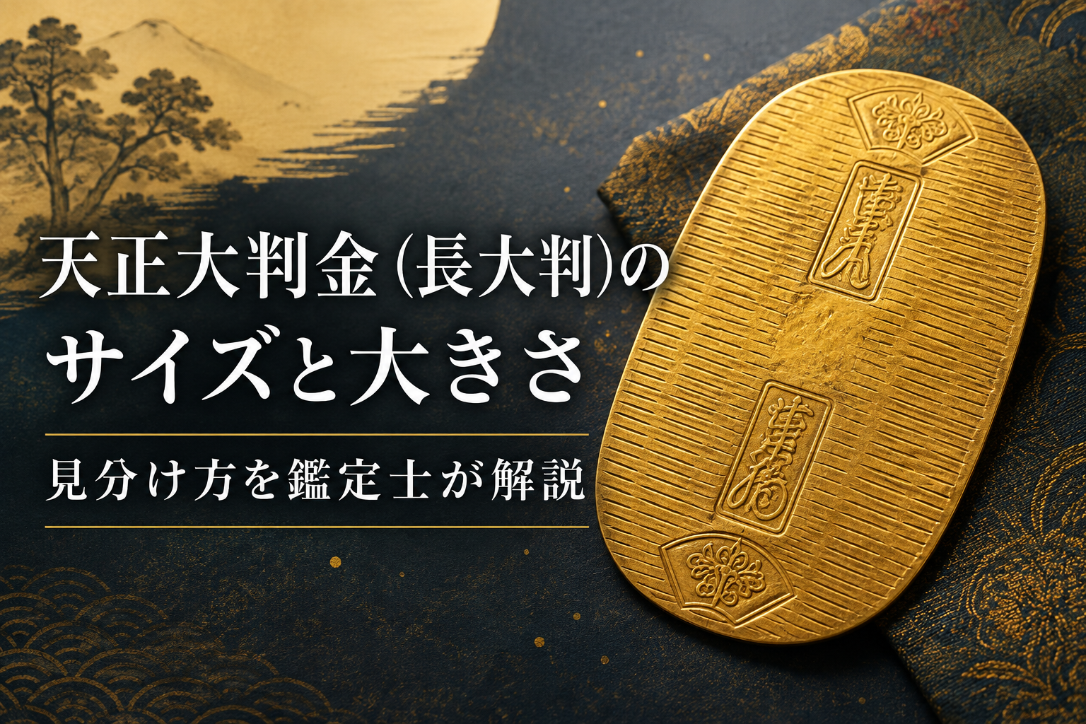 天正大判金（長大判）のサイズと大きさ｜見分け方を鑑定士が解説