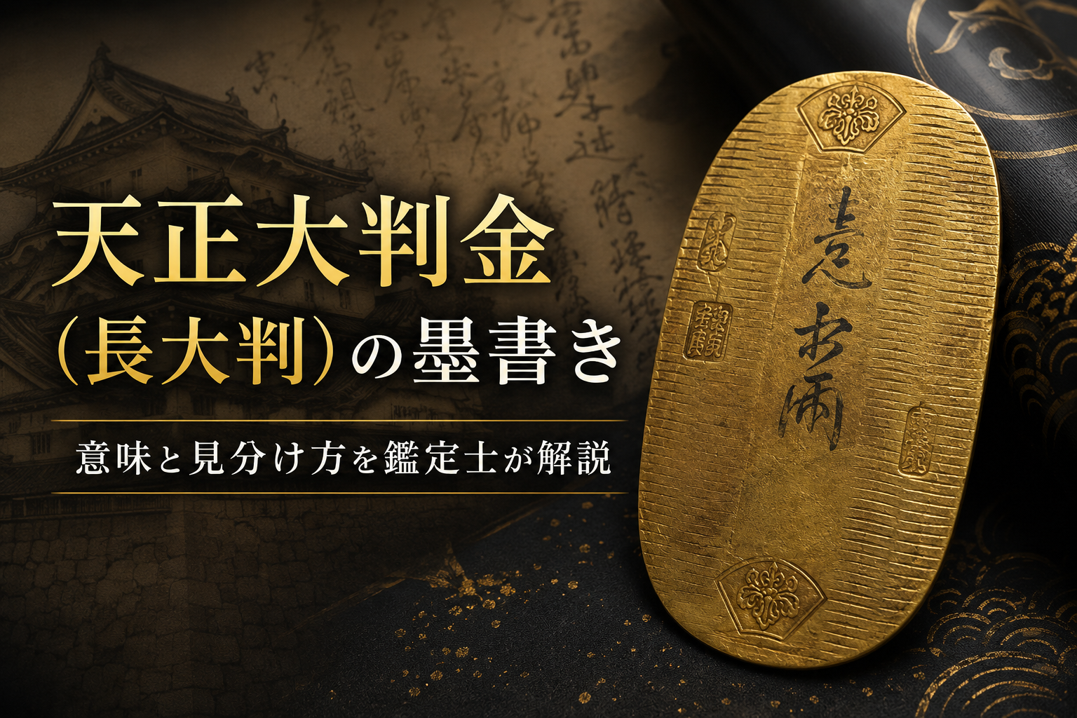 天正大判金（長大判）の墨書きとは？意味と見分け方を鑑定士が解説
