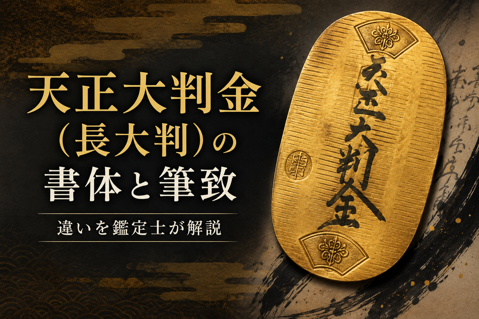 天正大判金（長大判）の書体と筆致｜「文字が違う」と感じたら確認したいこと