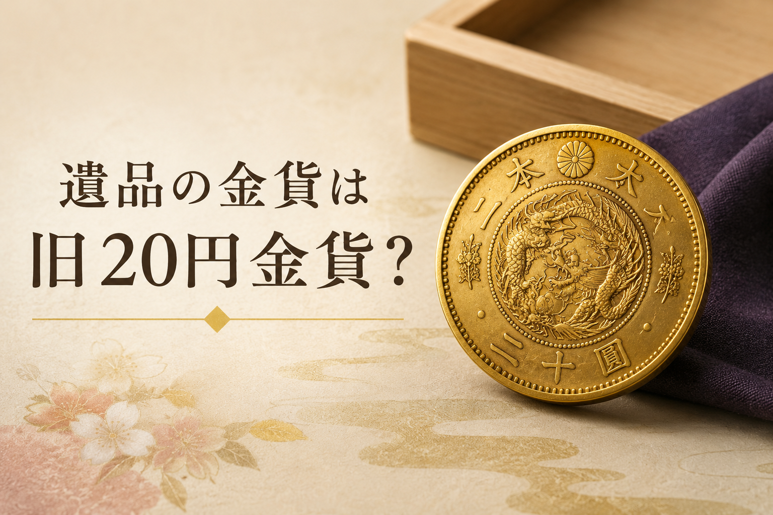 遺品の金貨は旧20円金貨？見極めポイント