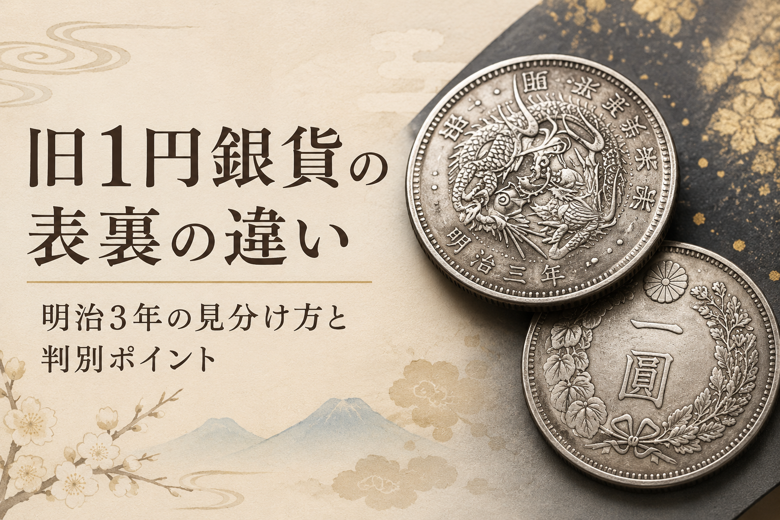 旧1円銀貨の表裏の違い｜明治3年の見分け方と判別ポイント