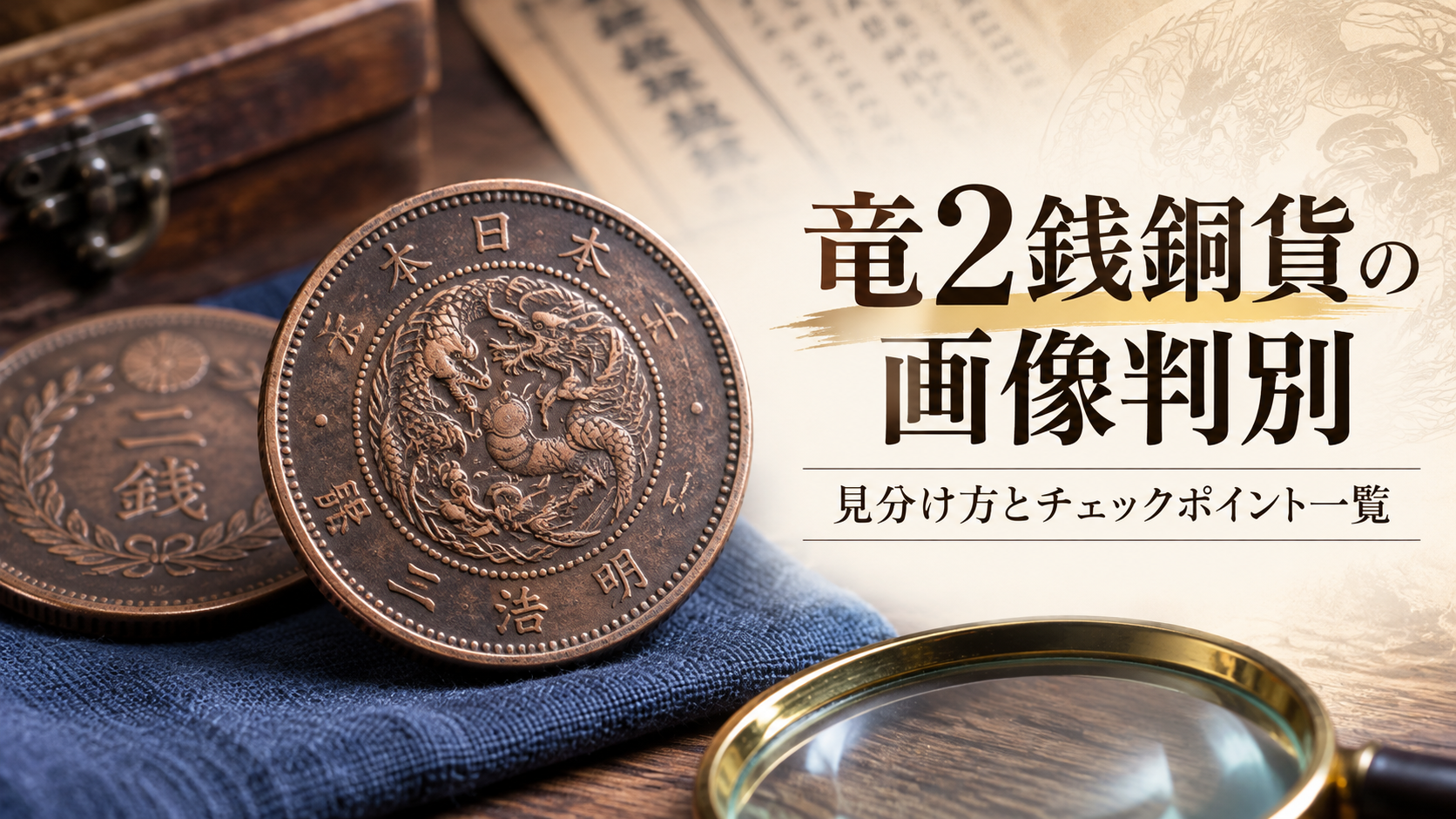 竜2銭銅貨の画像判別｜見分け方とチェックポイント一覧