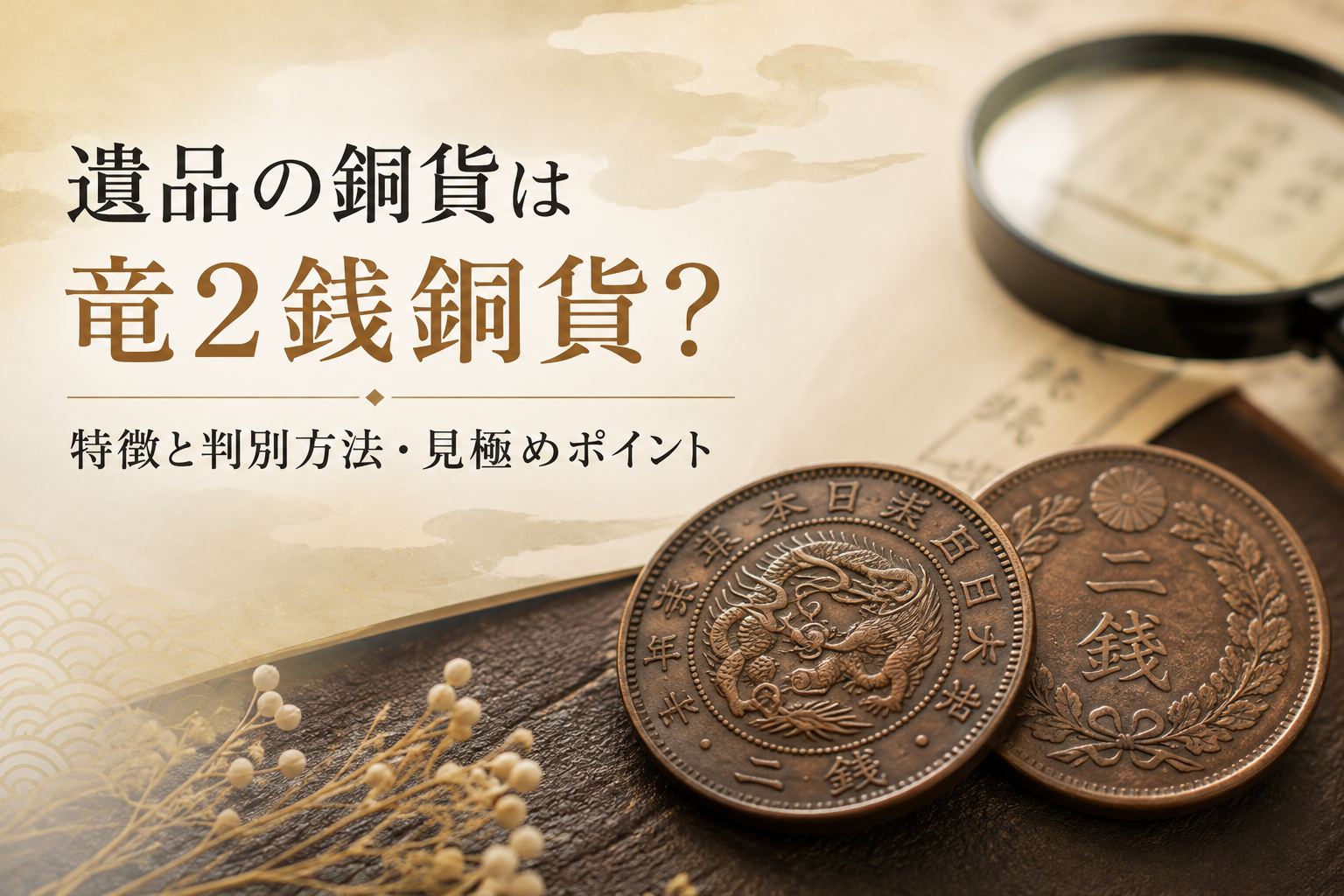 遺品の銅貨は竜2銭銅貨？特徴と判別方法・見極めポイント